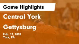 Central York  vs Gettysburg  Game Highlights - Feb. 12, 2020