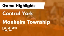 Central York  vs Manheim Township  Game Highlights - Feb. 20, 2020