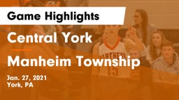 Central York  vs Manheim Township  Game Highlights - Jan. 27, 2021