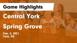 Central York  vs Spring Grove  Game Highlights - Feb. 5, 2021