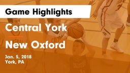 Central York  vs New Oxford  Game Highlights - Jan. 5, 2018