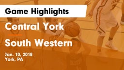 Central York  vs South Western  Game Highlights - Jan. 10, 2018