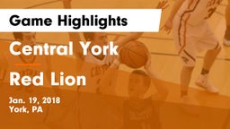 Central York  vs Red Lion  Game Highlights - Jan. 19, 2018