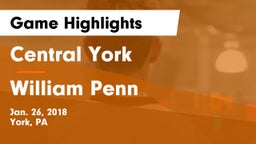 Central York  vs William Penn  Game Highlights - Jan. 26, 2018