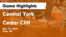 Central York  vs Cedar Cliff  Game Highlights - Dec. 31, 2019