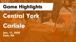 Central York  vs Carlisle  Game Highlights - Jan. 11, 2020