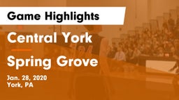 Central York  vs Spring Grove  Game Highlights - Jan. 28, 2020