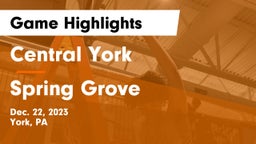Central York  vs Spring Grove  Game Highlights - Dec. 22, 2023