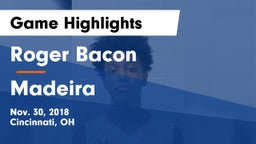 Roger Bacon  vs Madeira  Game Highlights - Nov. 30, 2018