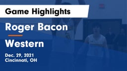 Roger Bacon  vs Western  Game Highlights - Dec. 29, 2021