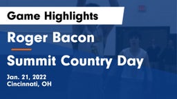 Roger Bacon  vs Summit Country Day Game Highlights - Jan. 21, 2022