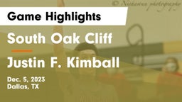 South Oak Cliff  vs Justin F. Kimball  Game Highlights - Dec. 5, 2023
