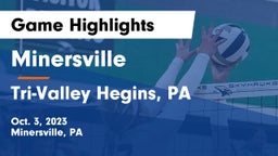Minersville  vs Tri-Valley Hegins, PA Game Highlights - Oct. 3, 2023