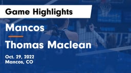 Mancos  vs Thomas Maclean  Game Highlights - Oct. 29, 2022