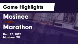 Mosinee  vs Marathon  Game Highlights - Dec. 27, 2019