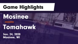 Mosinee  vs Tomahawk  Game Highlights - Jan. 24, 2020