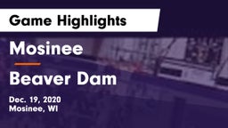 Mosinee  vs Beaver Dam  Game Highlights - Dec. 19, 2020
