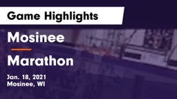 Mosinee  vs Marathon  Game Highlights - Jan. 18, 2021