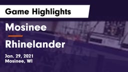 Mosinee  vs Rhinelander  Game Highlights - Jan. 29, 2021