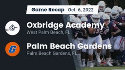 Recap: Oxbridge Academy vs. Palm Beach Gardens  2022