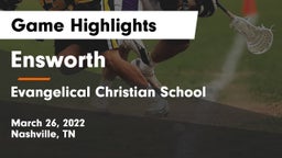 Ensworth  vs Evangelical Christian School Game Highlights - March 26, 2022