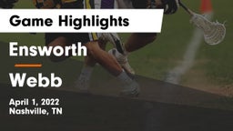 Ensworth  vs Webb  Game Highlights - April 1, 2022