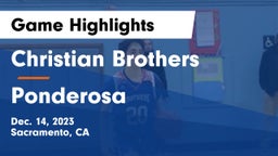 Christian Brothers  vs Ponderosa  Game Highlights - Dec. 14, 2023