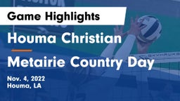 Houma Christian  vs Metairie Country Day Game Highlights - Nov. 4, 2022