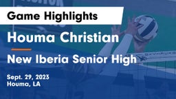 Houma Christian  vs New Iberia Senior High Game Highlights - Sept. 29, 2023