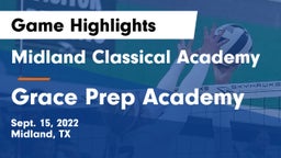 Midland Classical Academy vs Grace Prep Academy Game Highlights - Sept. 15, 2022