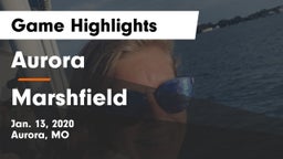 Aurora  vs Marshfield  Game Highlights - Jan. 13, 2020