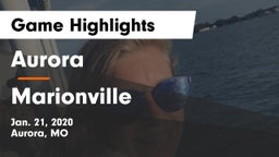 Aurora  vs Marionville  Game Highlights - Jan. 21, 2020