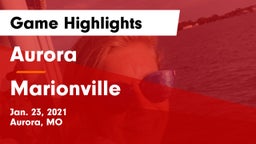 Aurora  vs Marionville  Game Highlights - Jan. 23, 2021