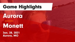 Aurora  vs Monett  Game Highlights - Jan. 28, 2021