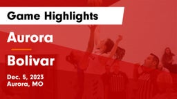 Aurora  vs Bolivar  Game Highlights - Dec. 5, 2023