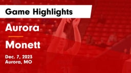 Aurora  vs Monett  Game Highlights - Dec. 7, 2023