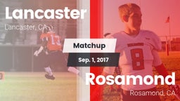 Matchup: Lancaster High vs. Rosamond  2017