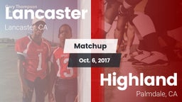 Matchup: Lancaster High vs. Highland  2017