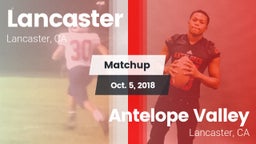 Matchup: Lancaster High vs. Antelope Valley  2018