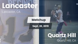Matchup: Lancaster High vs. Quartz Hill  2019