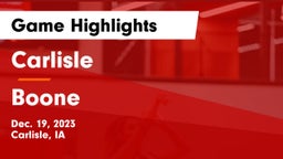 Carlisle  vs Boone  Game Highlights - Dec. 19, 2023