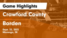 Crawford County  vs Borden  Game Highlights - Sept. 23, 2023