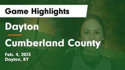 Dayton  vs Cumberland County  Game Highlights - Feb. 4, 2023