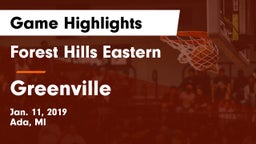 Forest Hills Eastern  vs Greenville  Game Highlights - Jan. 11, 2019
