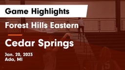 Forest Hills Eastern  vs Cedar Springs  Game Highlights - Jan. 20, 2023