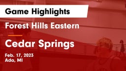 Forest Hills Eastern  vs Cedar Springs  Game Highlights - Feb. 17, 2023
