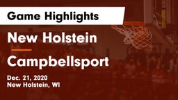 New Holstein  vs Campbellsport  Game Highlights - Dec. 21, 2020