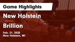 New Holstein  vs Brillion  Game Highlights - Feb. 21, 2020