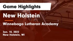 New Holstein  vs Winnebago Lutheran Academy  Game Highlights - Jan. 10, 2022