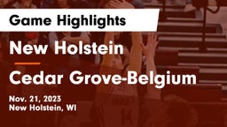 New Holstein  vs Cedar Grove-Belgium  Game Highlights - Nov. 21, 2023